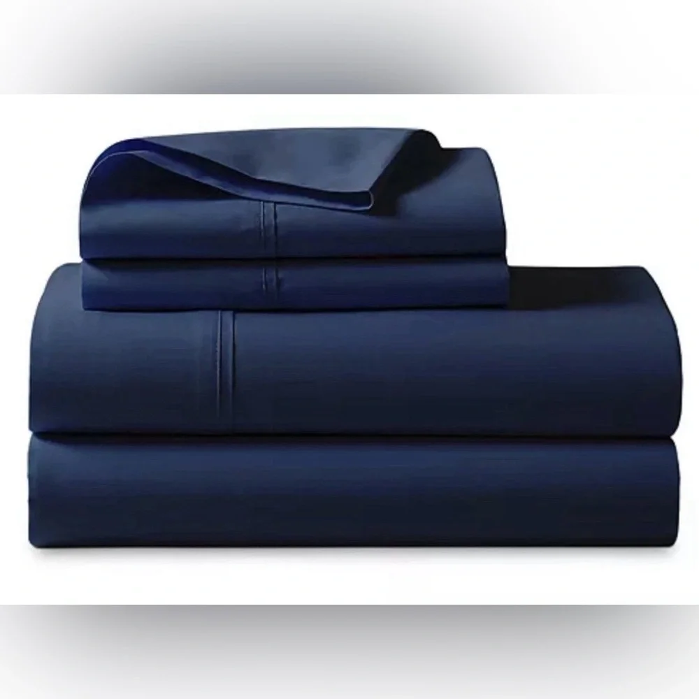 $90 NEW RALPH LAUREN HOME TWIN FLAT SHEET 464 TC POLO NAVY